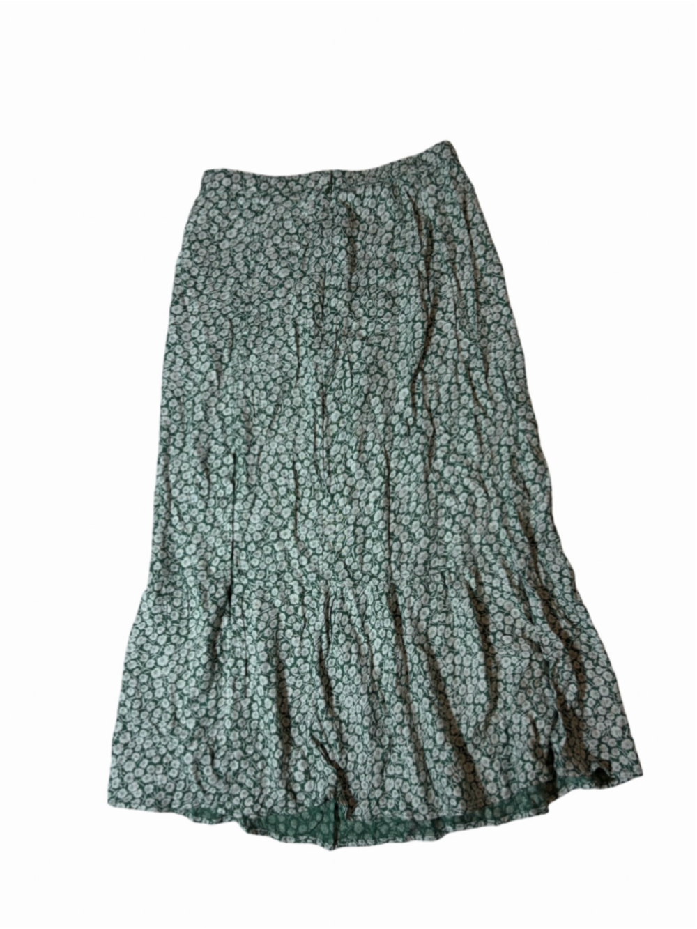 Abercrombie & Fitch Green Ditsy Floral Maxi Skirt Size Small